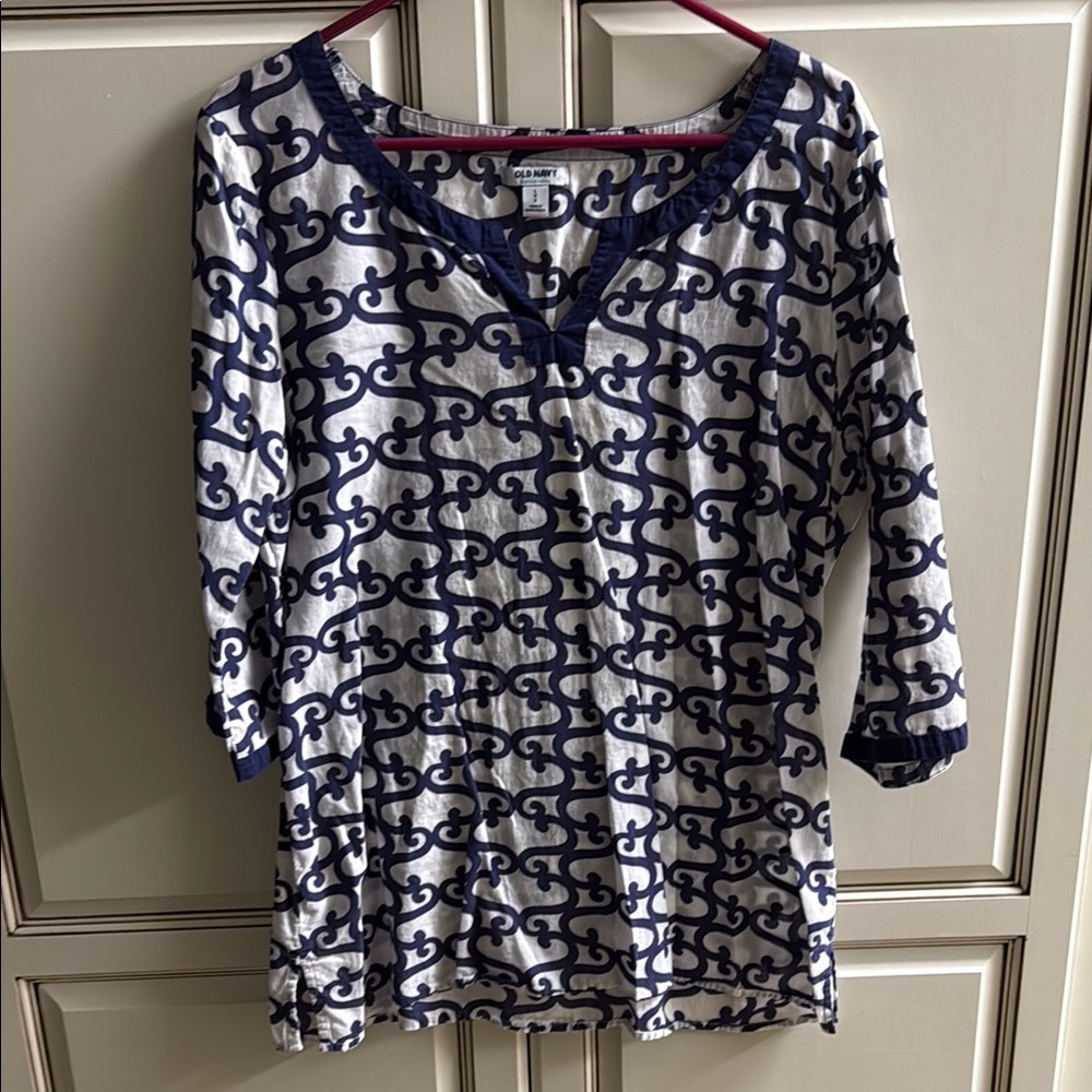 Blue and White Tunic